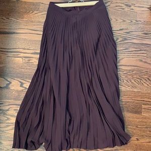 Pleated Purple Silk Skirt